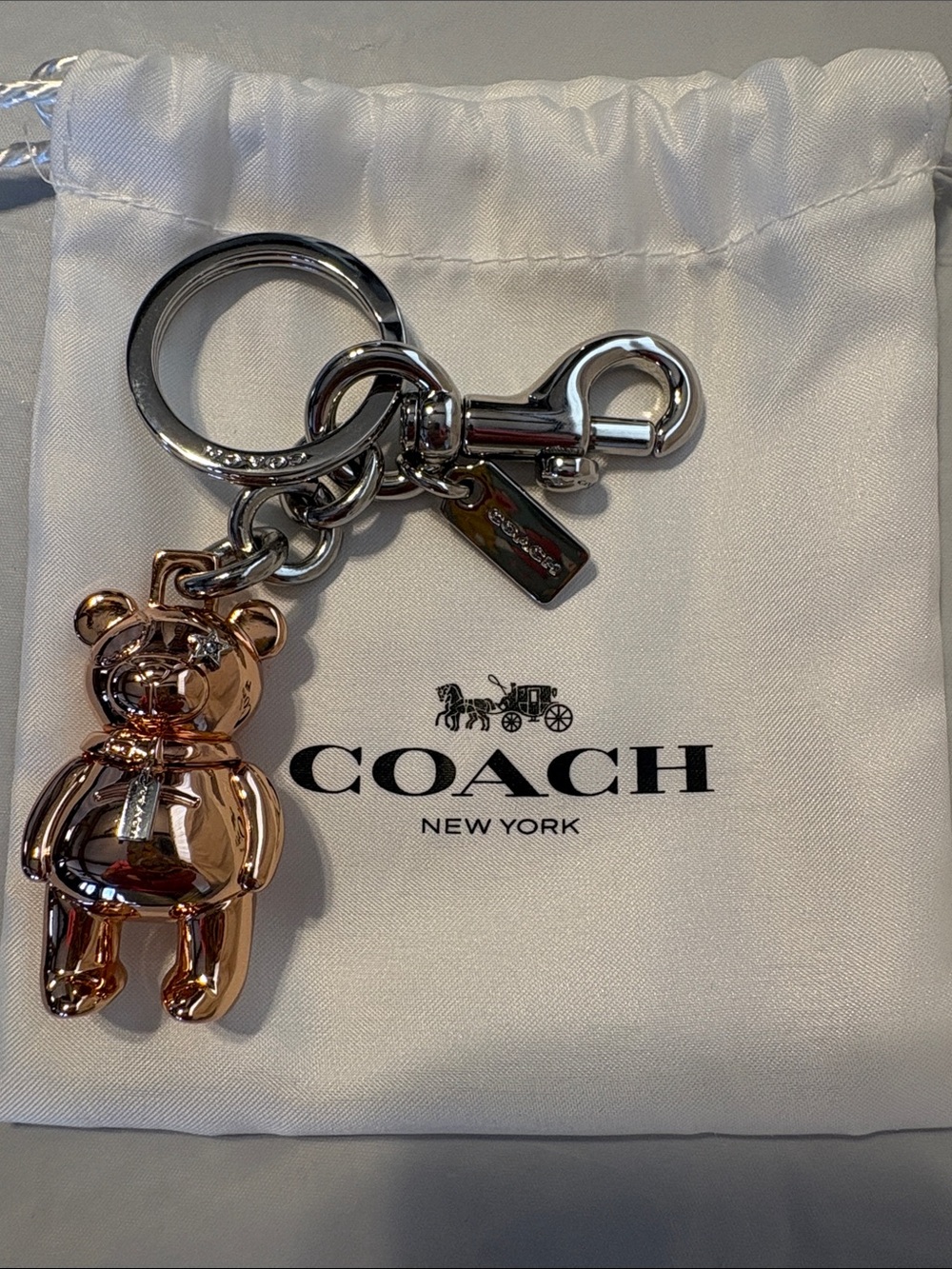 Coach Bear Keychain/Bag Charm